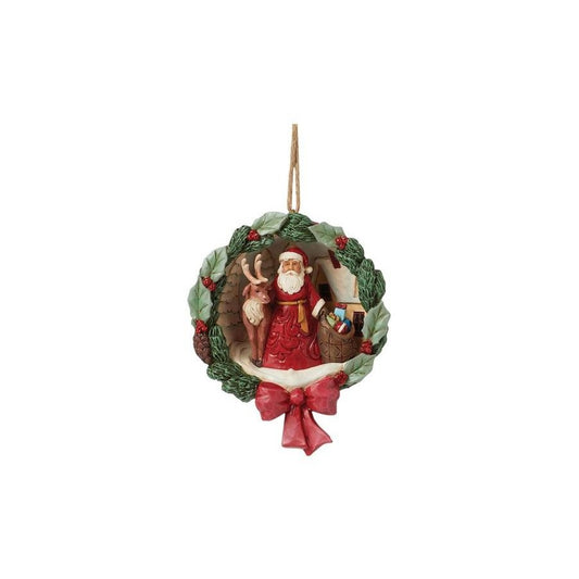 Heartwood Creek By Jim Shore Santa Scene Diorama Hanging Ornament