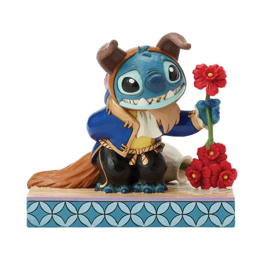 DISNEY TRADITIONS BY JIM SHORE STITCH DRESSED AS BEAST