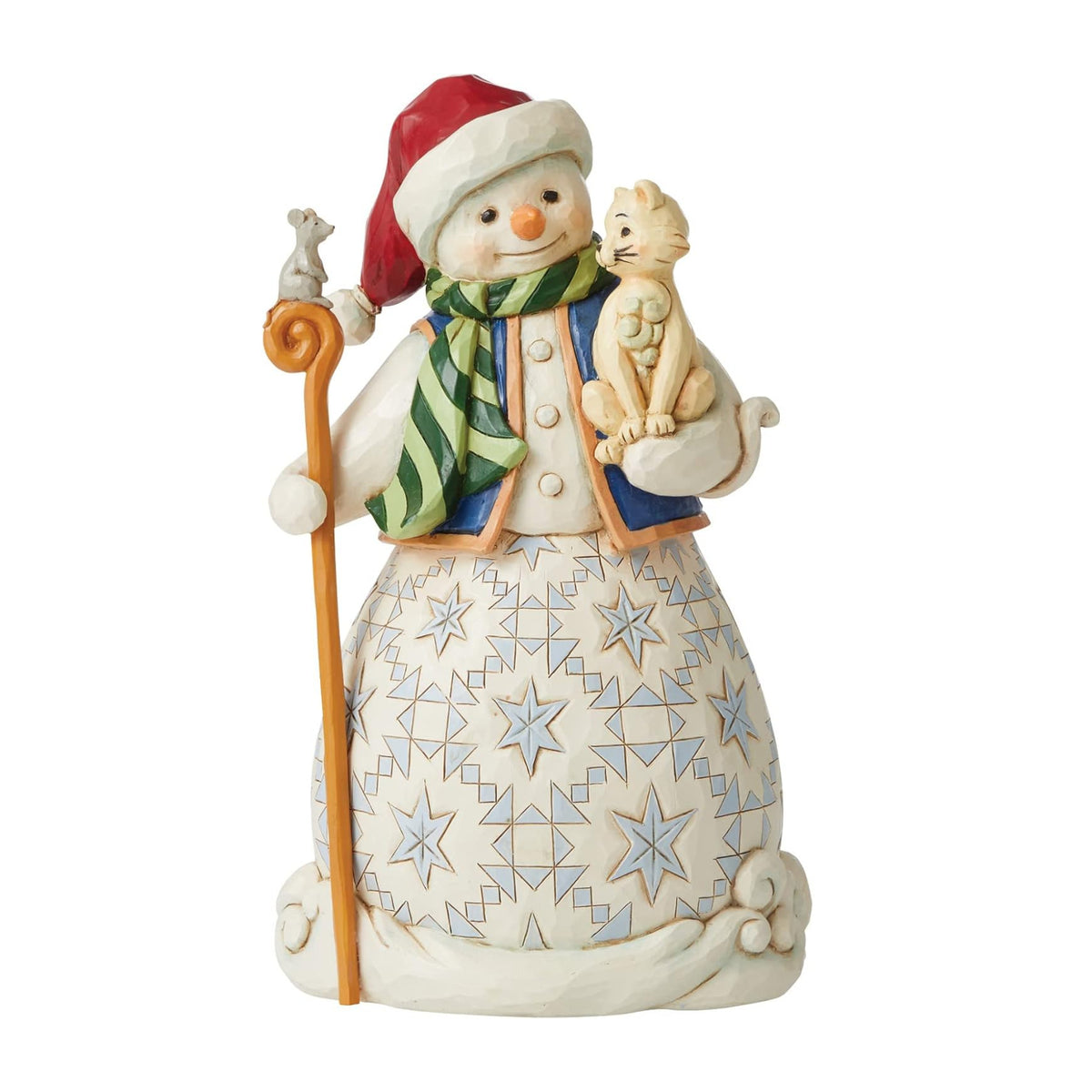 Heartwood Creek By Jim Shore Snowman With Cat & Mouse Figurine