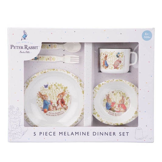 Peter Rabbit 5pc Melamine Dinner Set