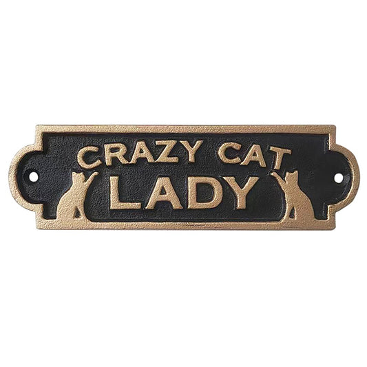 Cast Iron Sign "Crazy Cat Lady"