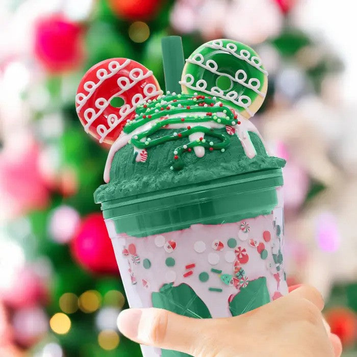 Christmas Sorbet Sipper Cup Donut Green