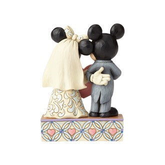 DISNEY TRADITIONS BY JIM SHORE WEDDING MICKEY MOUSE & MINNIE MOUSE TWO SOULS, ONE HEART 7"