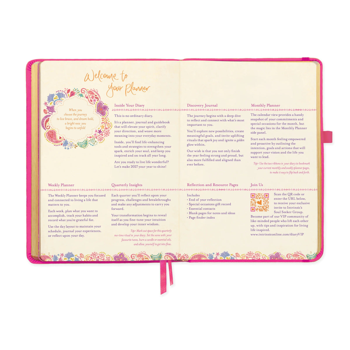 Intrinsic 2027 Diary Planner The Year To Rise Strong - Positively Pink