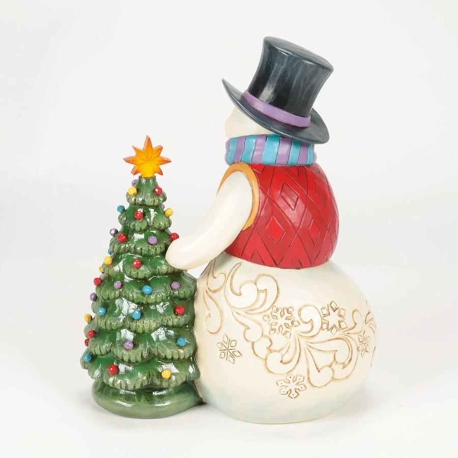 Heartwood Creek By Jim Shore Snowman With LED Tree Figurine
