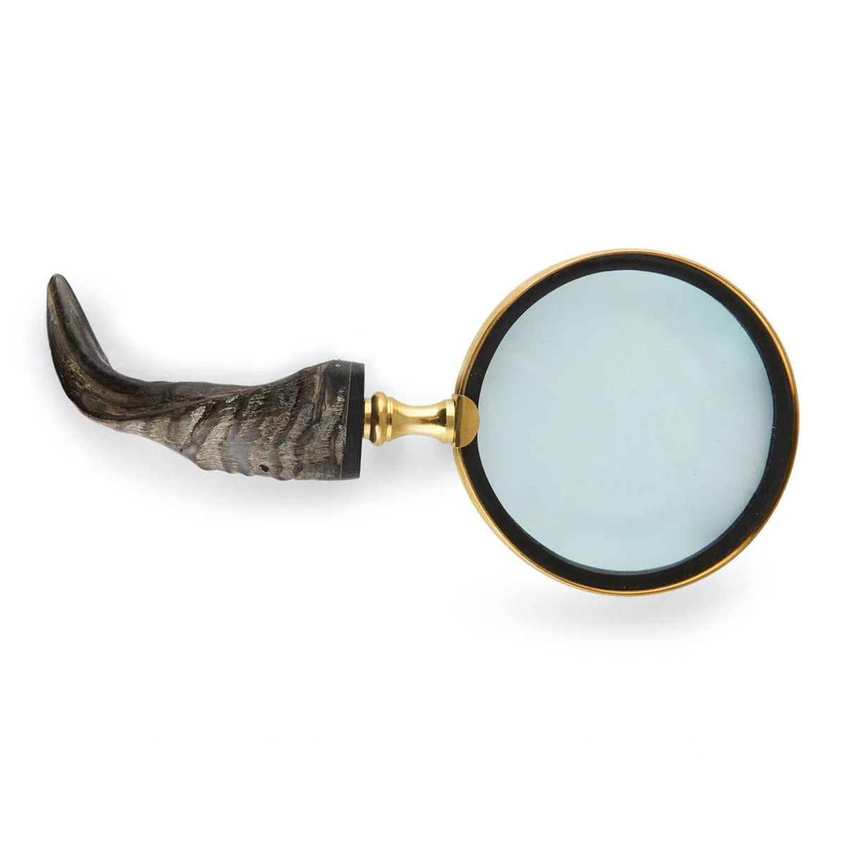 Magnifying Glass With Curved Horn Handle