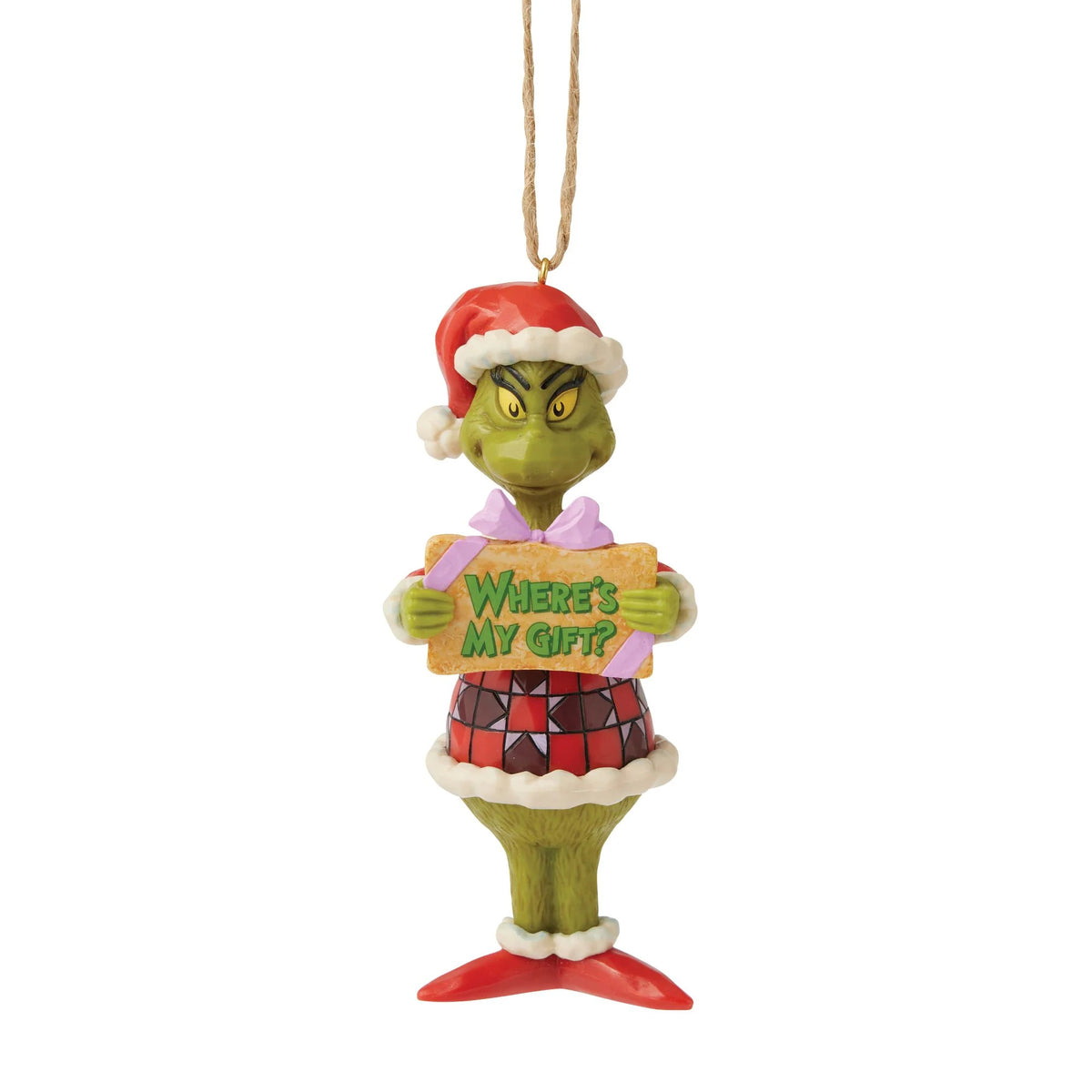 The Grinch By Jim Shore Grinch Where's My Gift? Hanging Ornament
