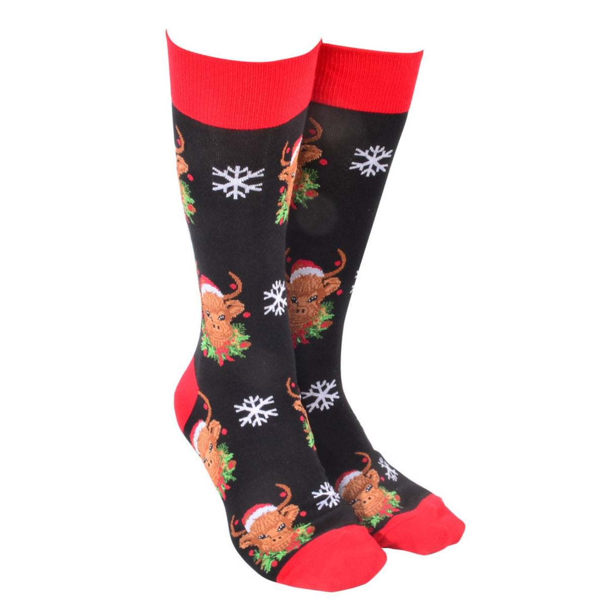 Sock Society Christmas Highland Cow