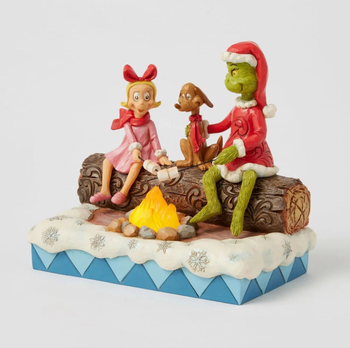 THE GRINCH BY JIM SHORE GRINCH, MAX, CINDY ROASTING AROUND CAMPFIRE