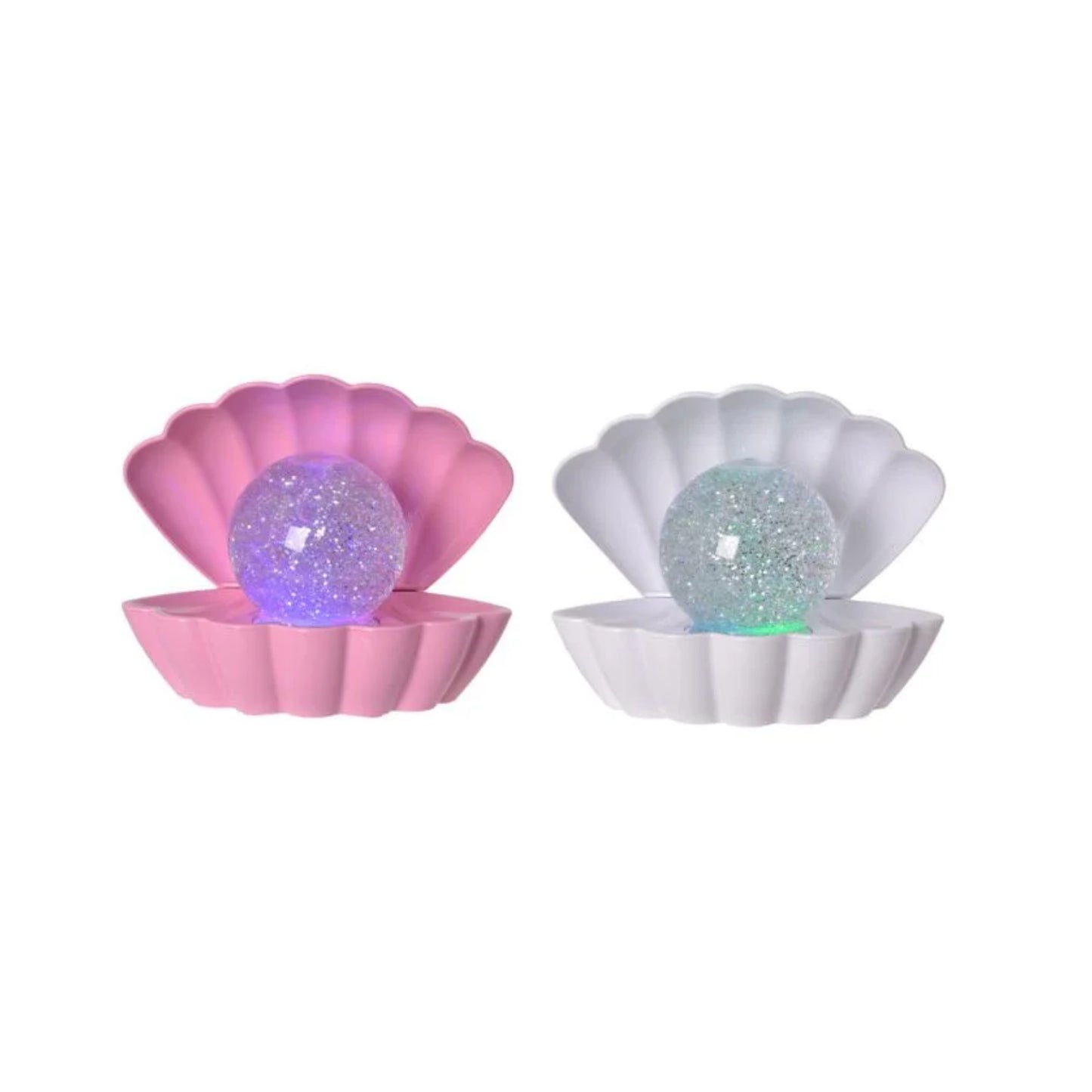 Glitter Lamp Seashell 15cm Colour Changing LED Mood Light