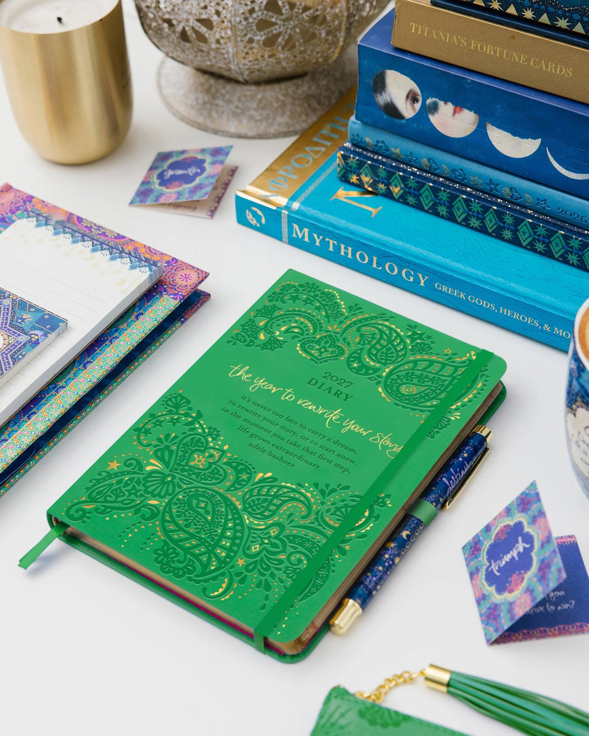 Intrinsic 2027 Diary Planner The Year To Rewrite Your Story - Emerald Green