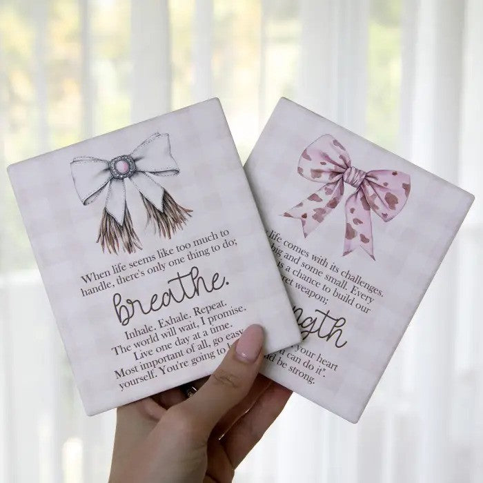 Saddle & Bloom Verse Plaque Breathe