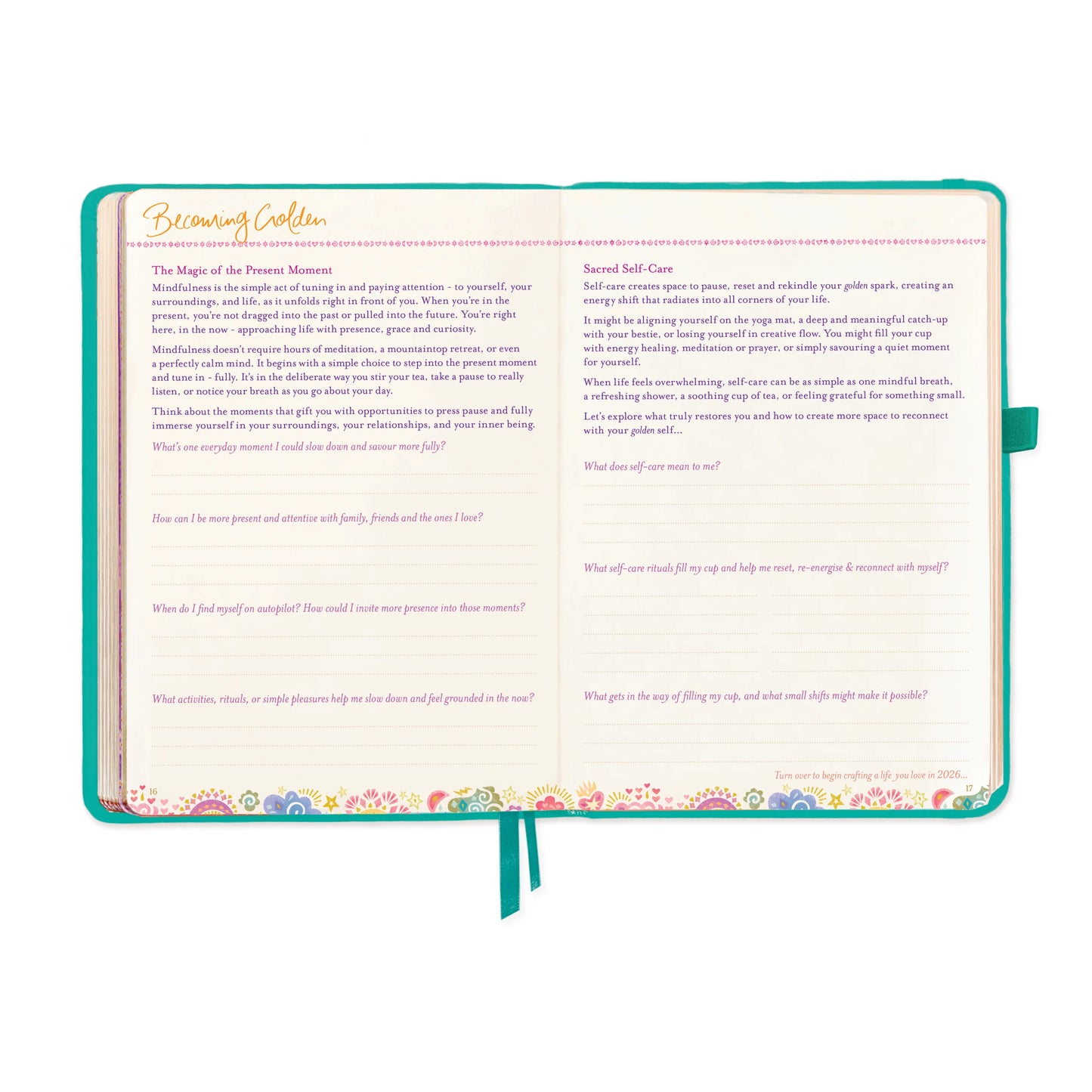 Intrinsic 2026 Diary The year to ignite your light - Turquoise Twist