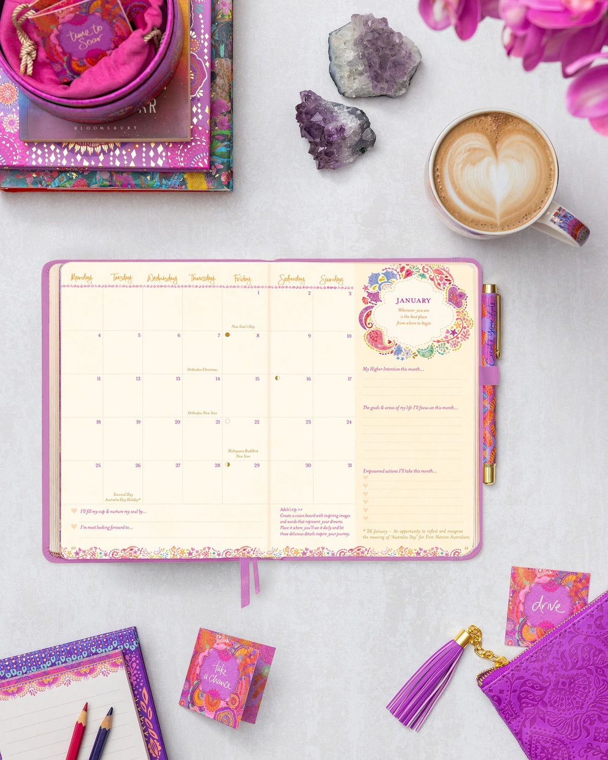 Intrinsic 2027 Diary Planner The Year To Ignite Your Light - Amethyst Purple