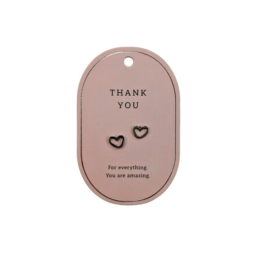 SWEETHEART THANK YOU SILVER EARRINGS