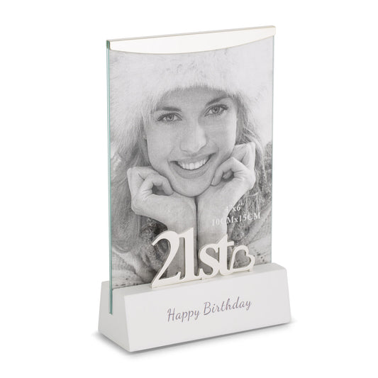 PHOTO FRAME SHADOW 21ST BIRTHDAY 4X6