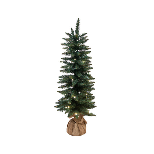 CHRISTMAS BURLAP LED TREE 90CM WITH 50 LIGHTS