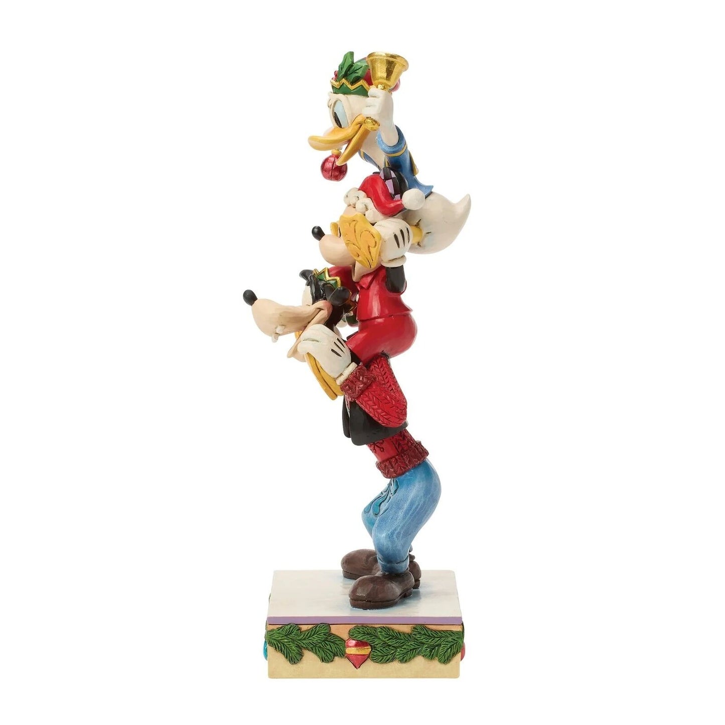 DISNEY TRADITIONS BY JIM SHORE CHRISTMAS MICKEY DONALD & GOOFY STACKED