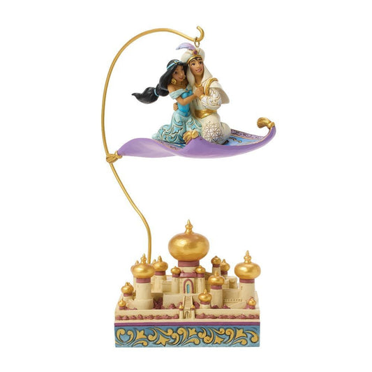 DISNEY TRADITIONS BY JIM SHORE ALADDIN & JASMINE MAGIC CARPET LED