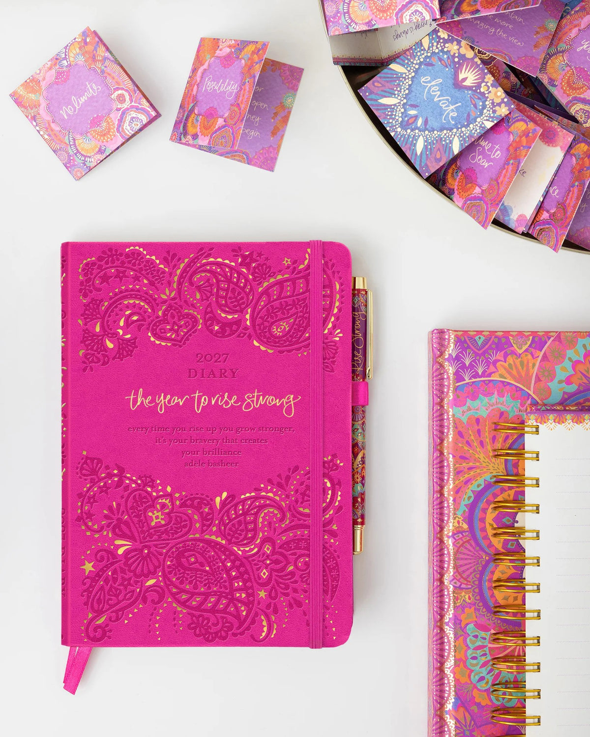 Intrinsic 2027 Diary Planner The Year To Rise Strong - Positively Pink