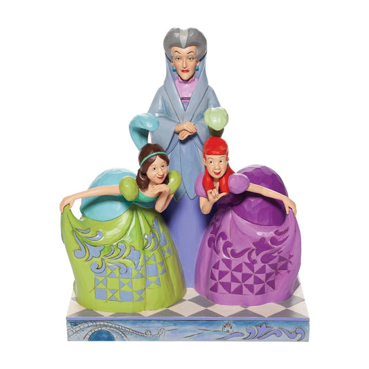 DISNEY TRADITIONS BY JIM SHORE LADY TREMAINE, ANASTASIA & DRIZELLA 21.5CM