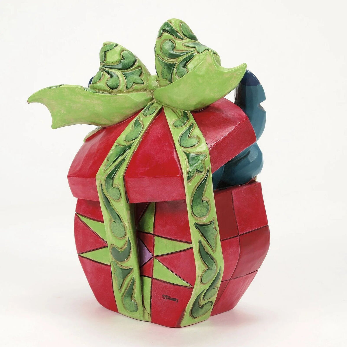 DISNEY TRADITIONS BY JIM SHORE STITCH TEARING PRESENT