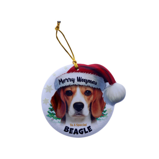 Christmas Sentiment Ceramic Plaque Dog Beagle