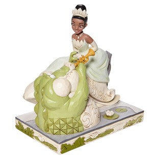 DISNEY TRADITIONS BY JIM SHORE WHITE WOODLAND TIANA WITH LOUIE
