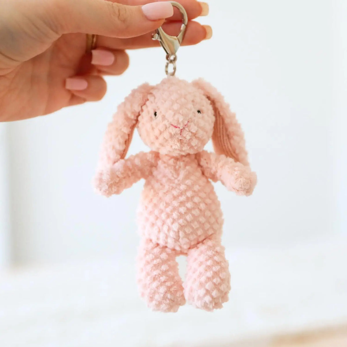 Mary Meyer Nubby Bunny Pink Bag Charm