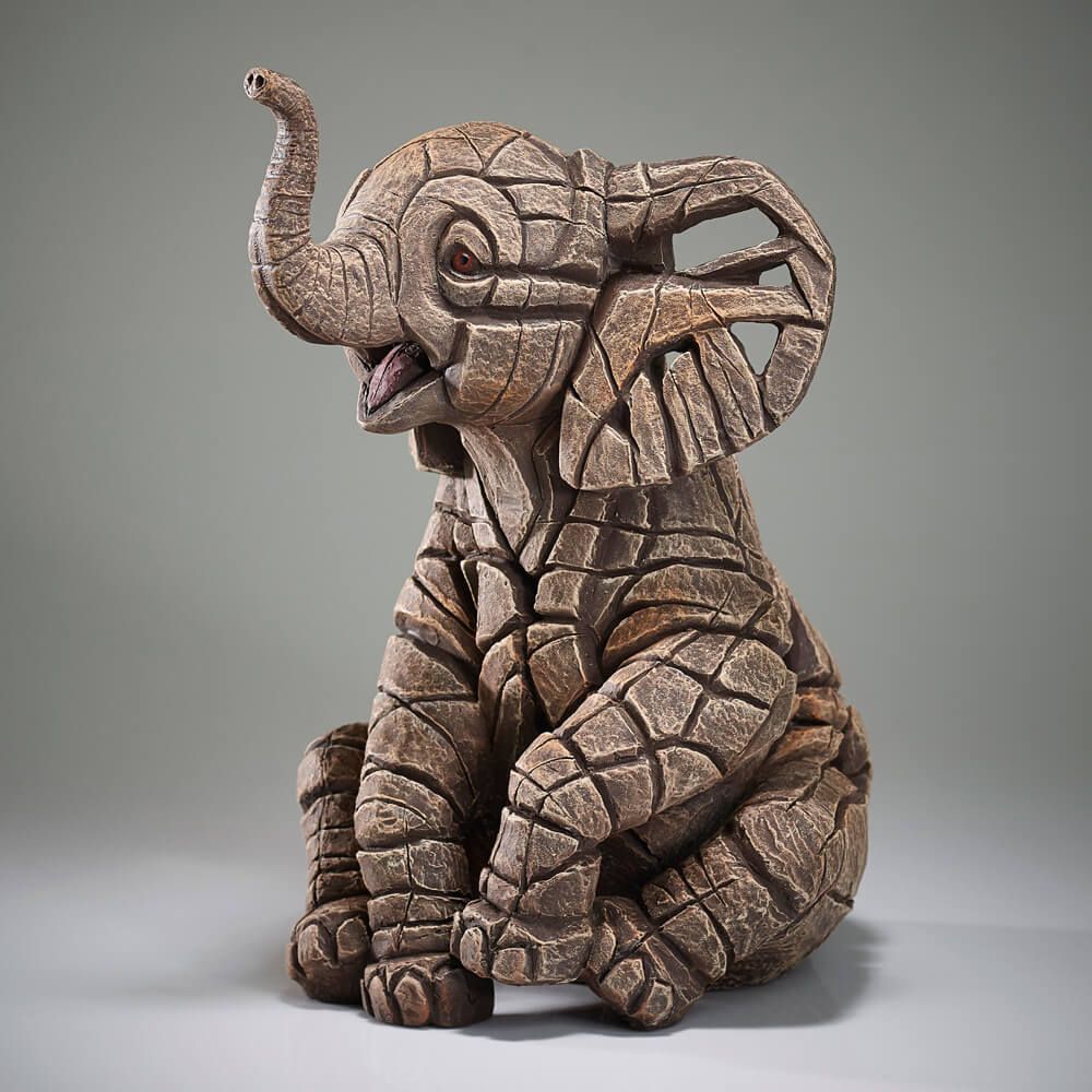 EDGE SCULPTURE ELEPHANT CALF FIGURE SMALL