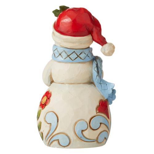 HEARTWOOD CREEK SNOWMAN WITH CARDINAL 8CM