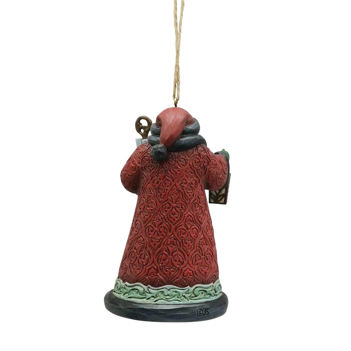 HEARTWOOD CREEK HANGING ORNAMENT SANTA WITH STAFF