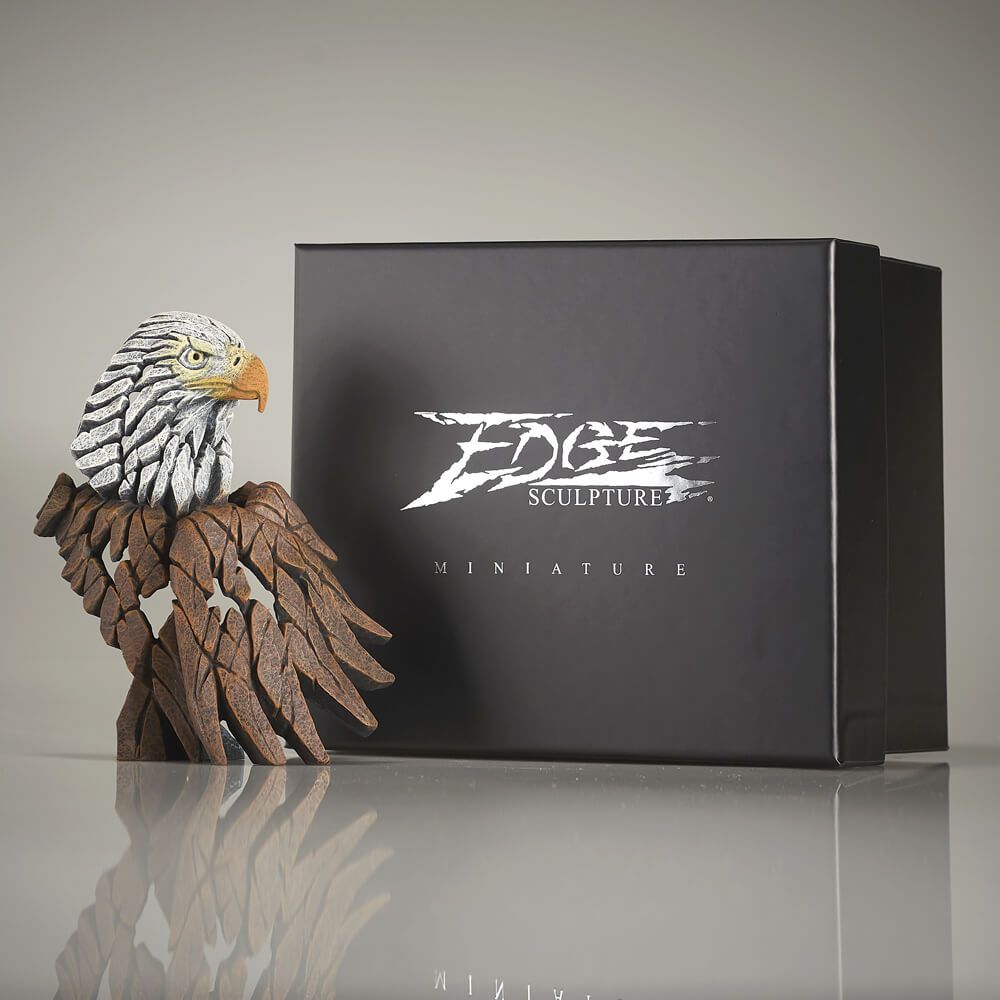 EDGE SCULPTURE MINIATURE EAGLE BUST FIGURINE