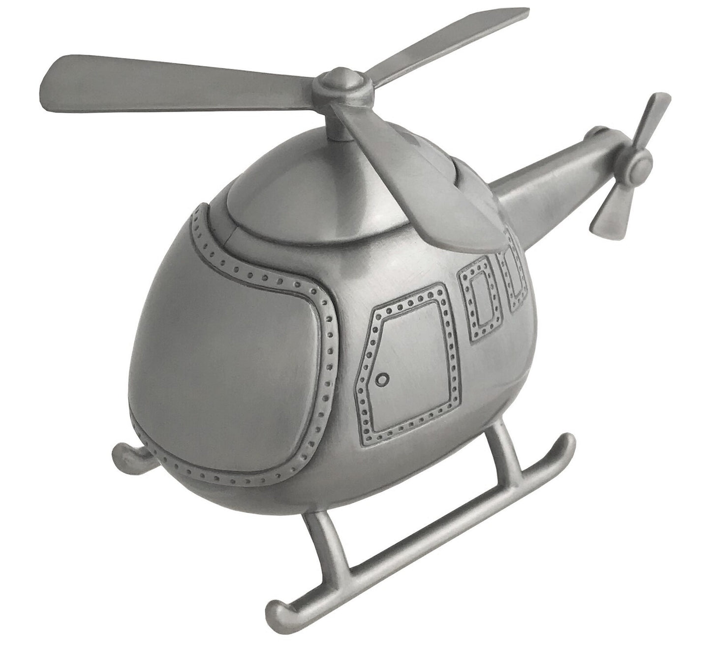 MONEY BANK HELICOPTER PEWTER FINISH