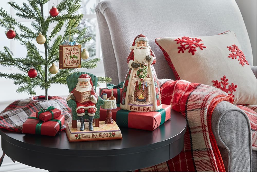 Heartwood Creek By Jim Shore Santa Reading On Chair Figurine
