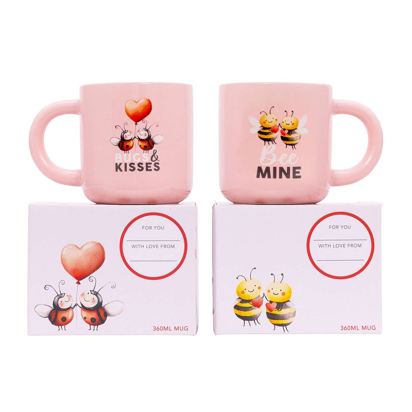 Valentine's Day Ladybug Mug "Bugs & Kisses"
