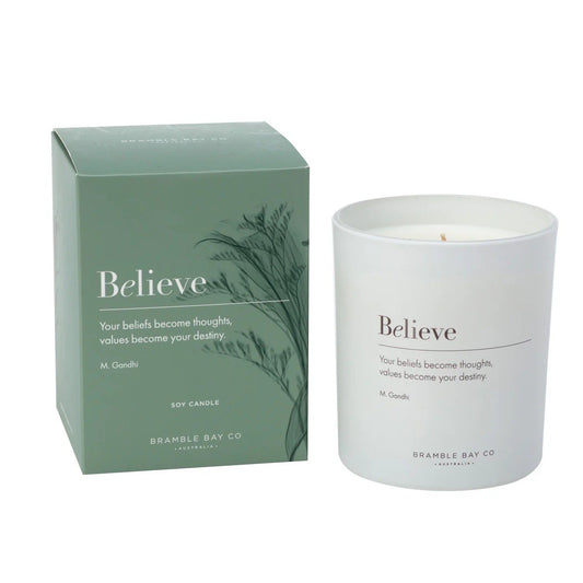 Bramble Bay Inspirational Scented Candle Believe