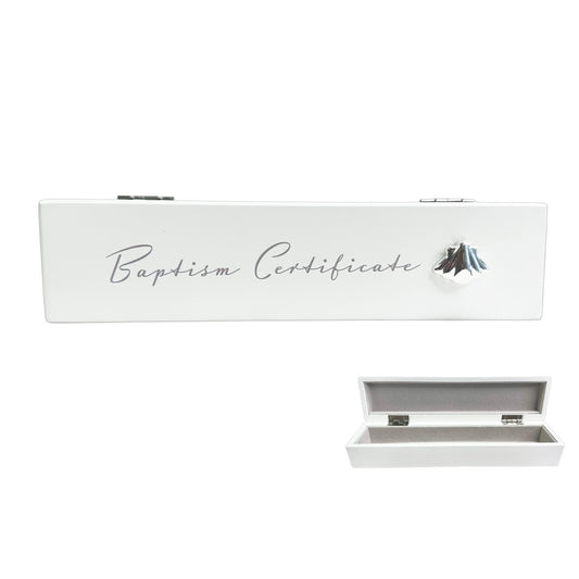 Wooden Certificate Holder With Motif Baptism