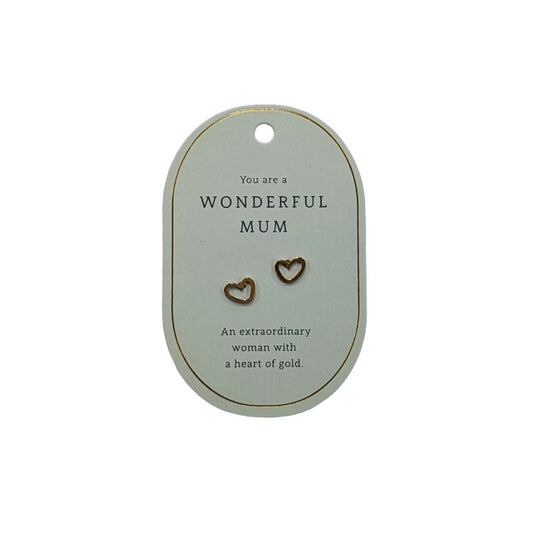 SWEETHEART MUM GOLD EARRINGS