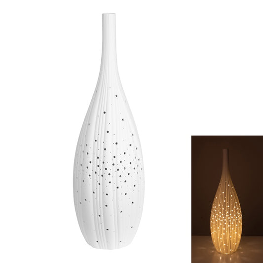 Porcelain Bisque Bottle Lamp Large
