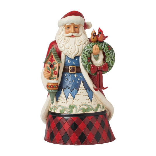 Heartwood Creek By Jim Shore Glen Santa With Bird House Figurine