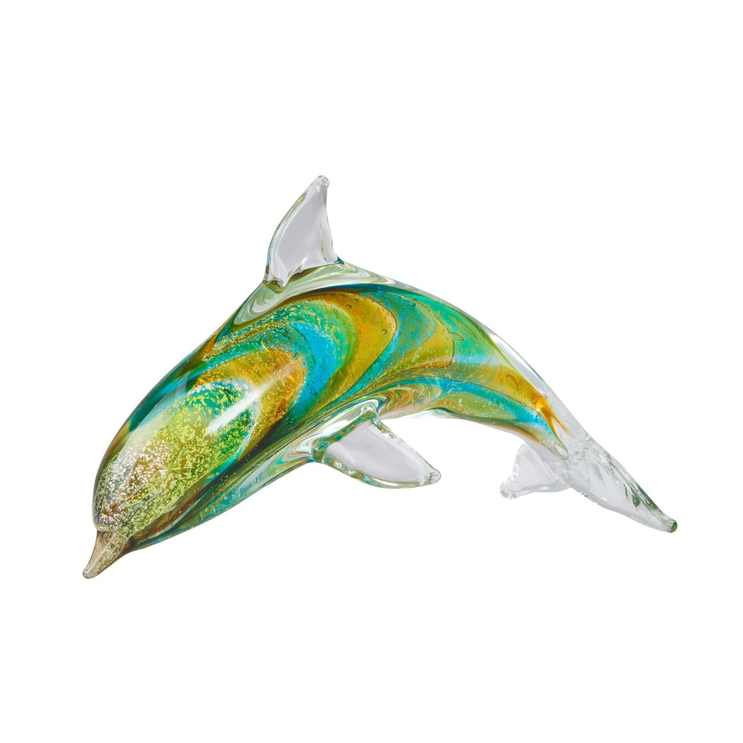 ZIBO ART GLASS DOLPHIN MAHI