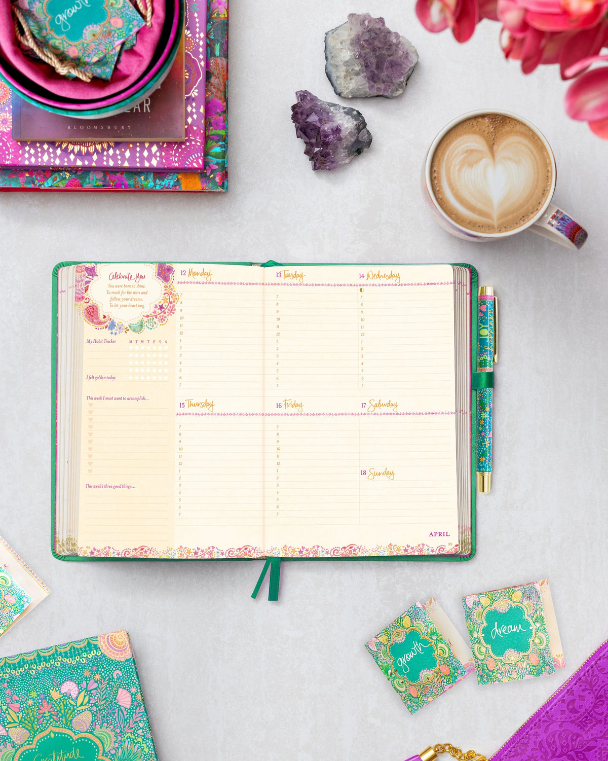Intrinsic 2027 Diary Planner The Year To Rewrite Your Story - Emerald Green