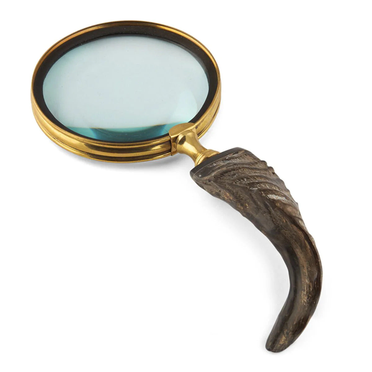 Magnifying Glass With Curved Horn Handle