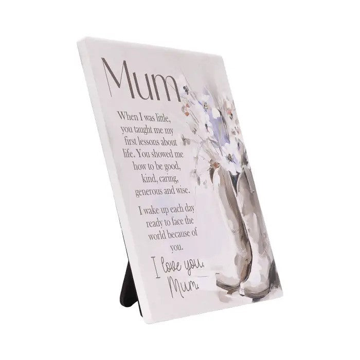 Saddle & Bloom Verse Plaque Mum