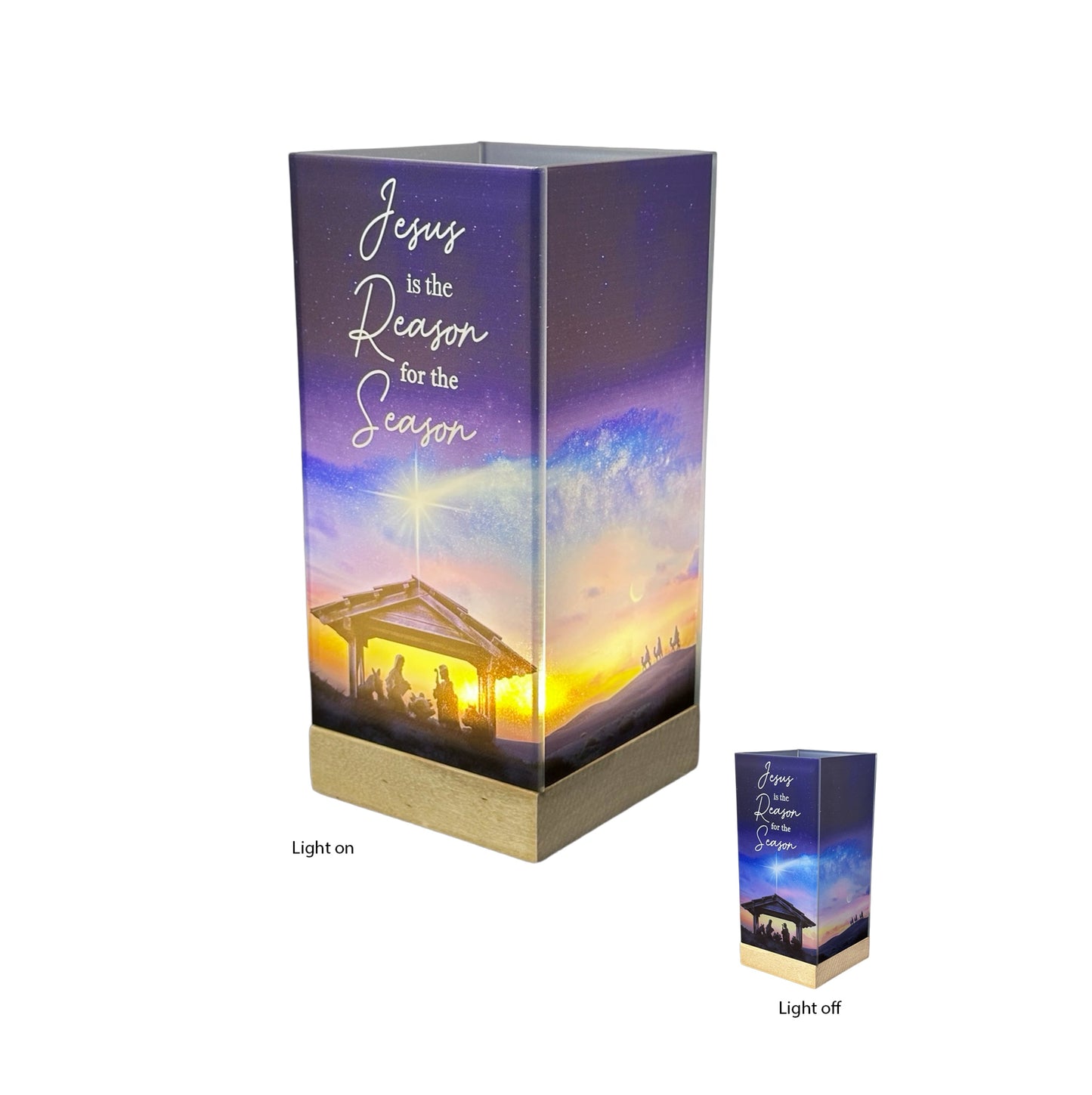 CHRISTMAS LED LAMP WITH SENTIMENT JESUS  IS THE REASON