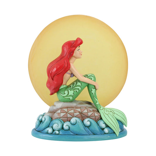 DISNEY TRADITIONS BY JIM SHORE ARIEL SITTING ON ROCK BY MOON