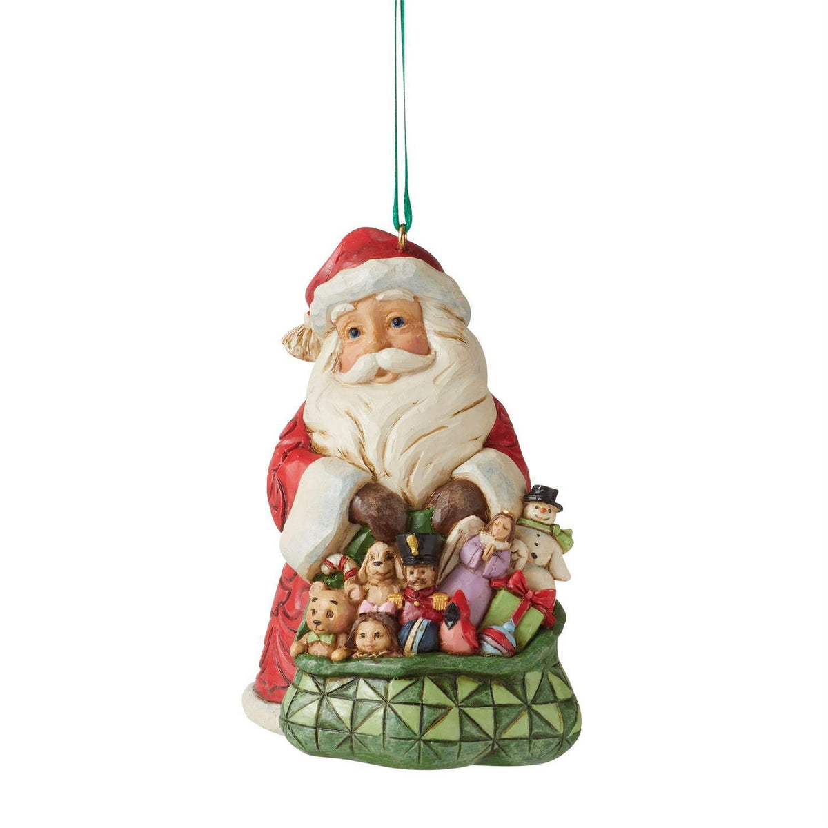 HEARTWOOD CREEK HANGING ORNAMENT SANTA WITH BAG TOYS