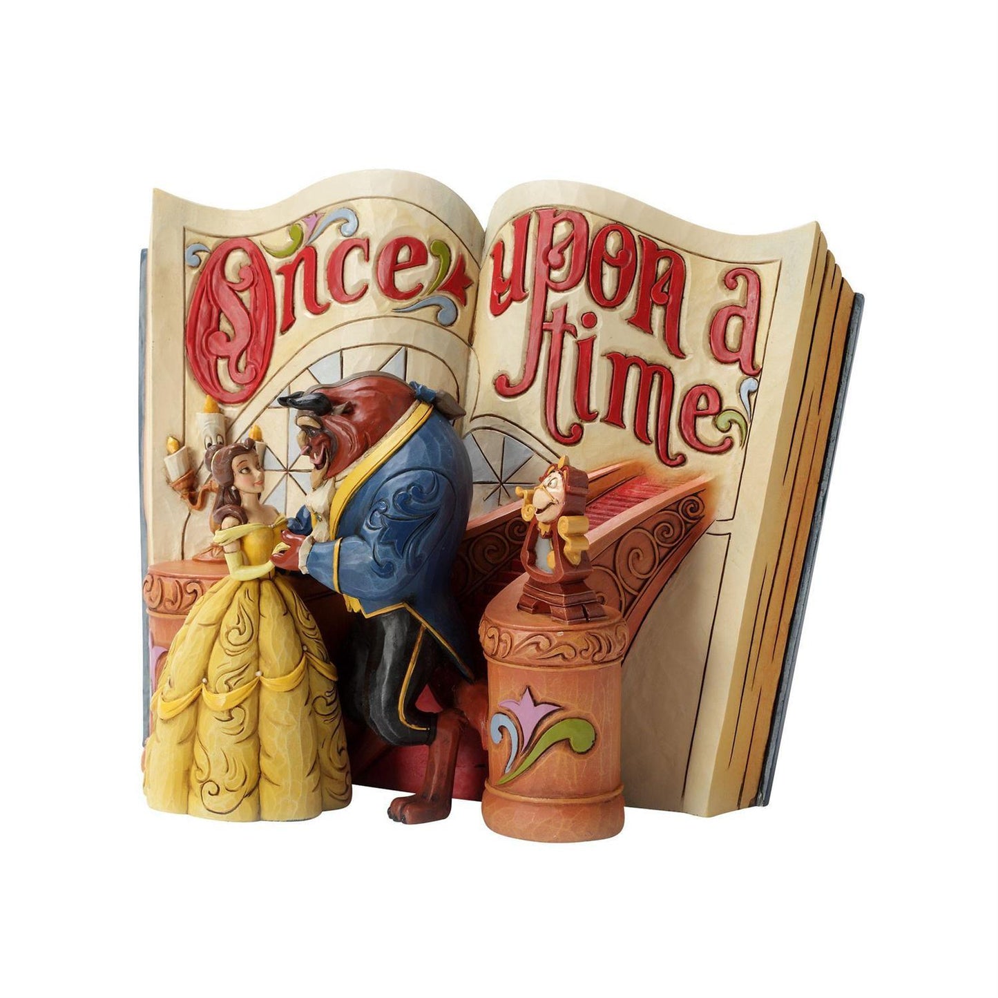 DISNEY TRADITIONS BY JIM SHORE BEAUTY & THE BEAST STORYBOOK 15CM