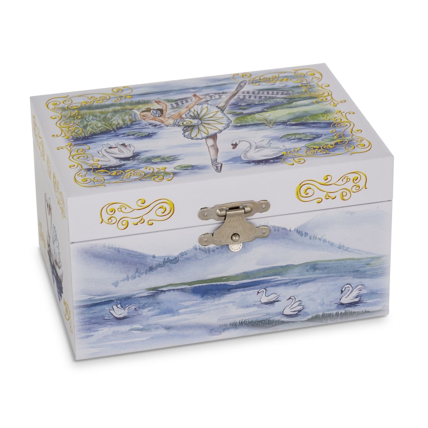 Musical Jewellery Box White Ballerina Odile